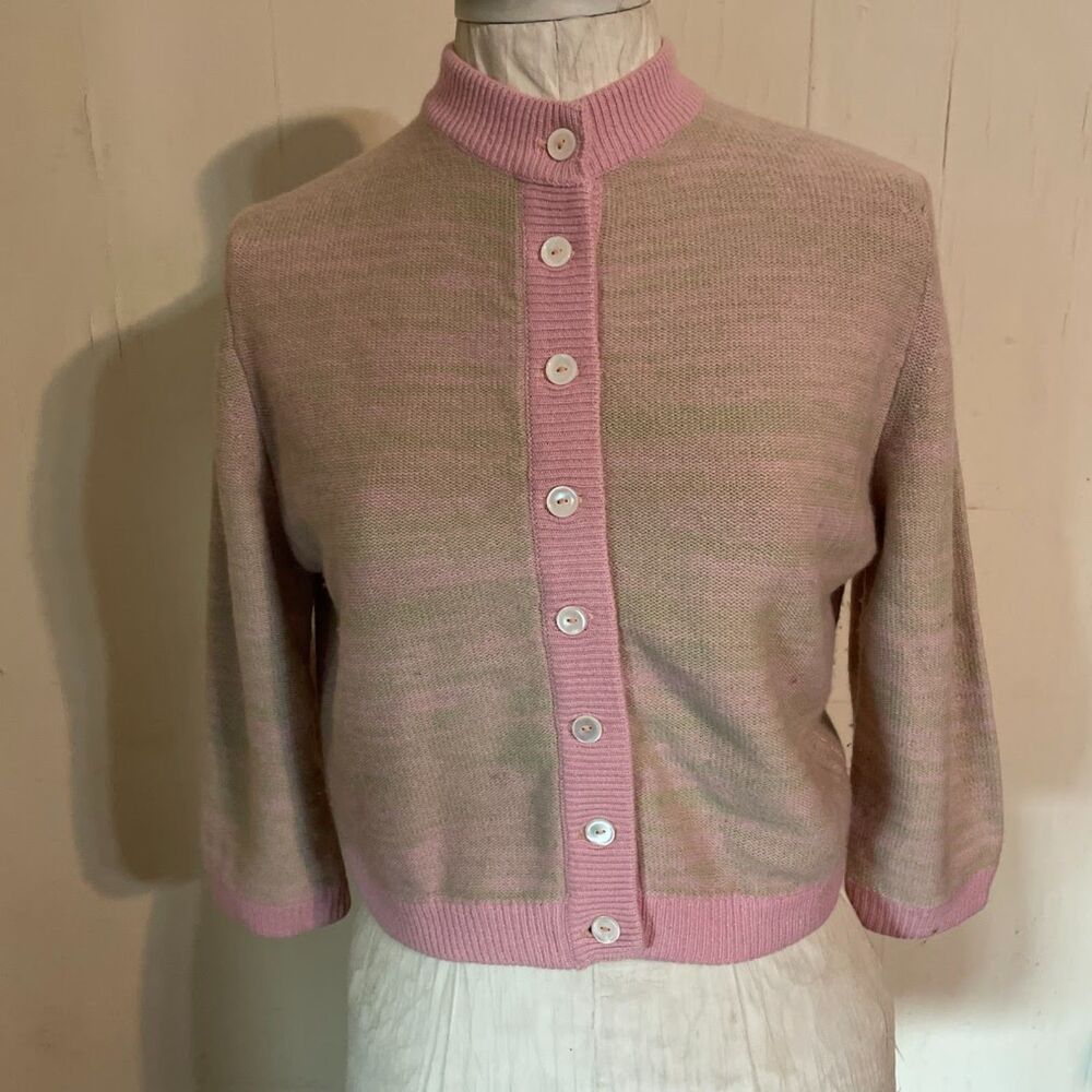 Vintage 50s Bernhard Altmann  100% CASHMERE Cardigan 3/4 Sleeve S